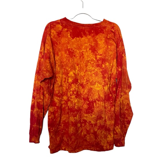 VTG Walt Disney World Pirates of the Caribbean Tie-Dye Long Sleeve Tee Orange XL - Picture 6 of 9